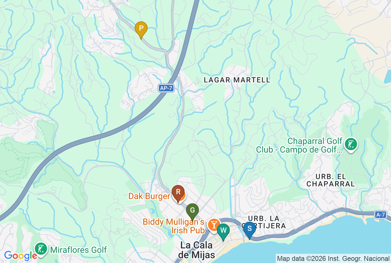 Google map of HORIZON LA CALA DE MIJAS with five pins
