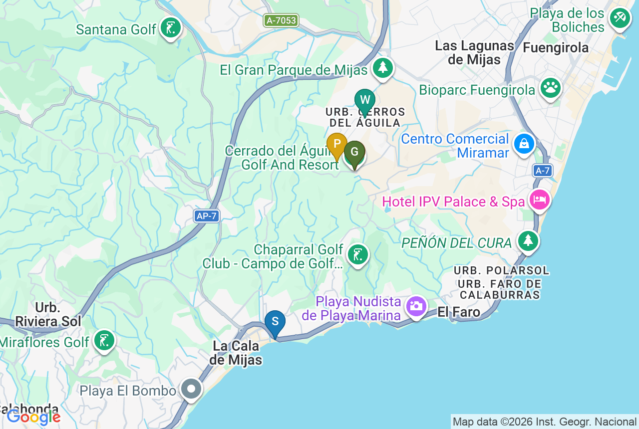 Google map of CERRADO HEIGHTS with five pins
