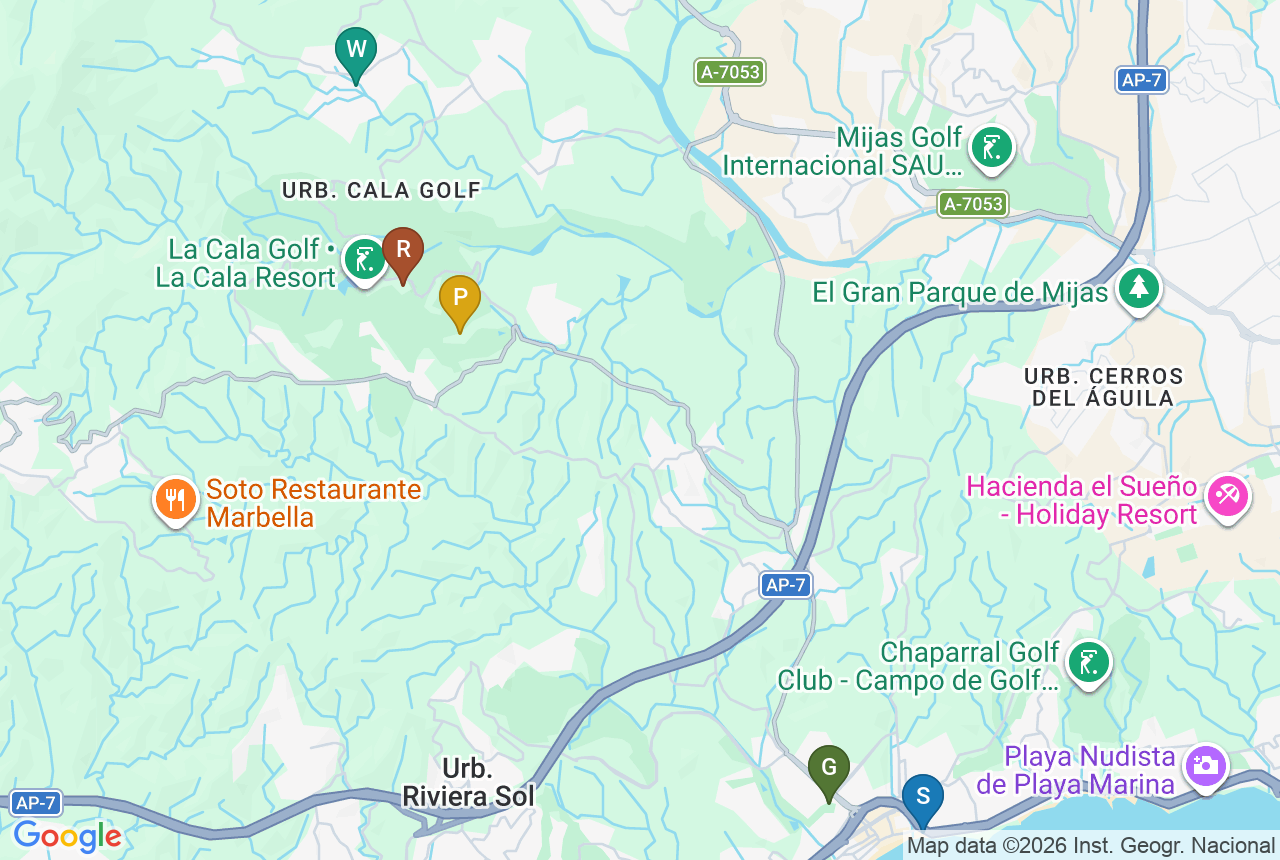Google map of VILLA AITANA with five pins