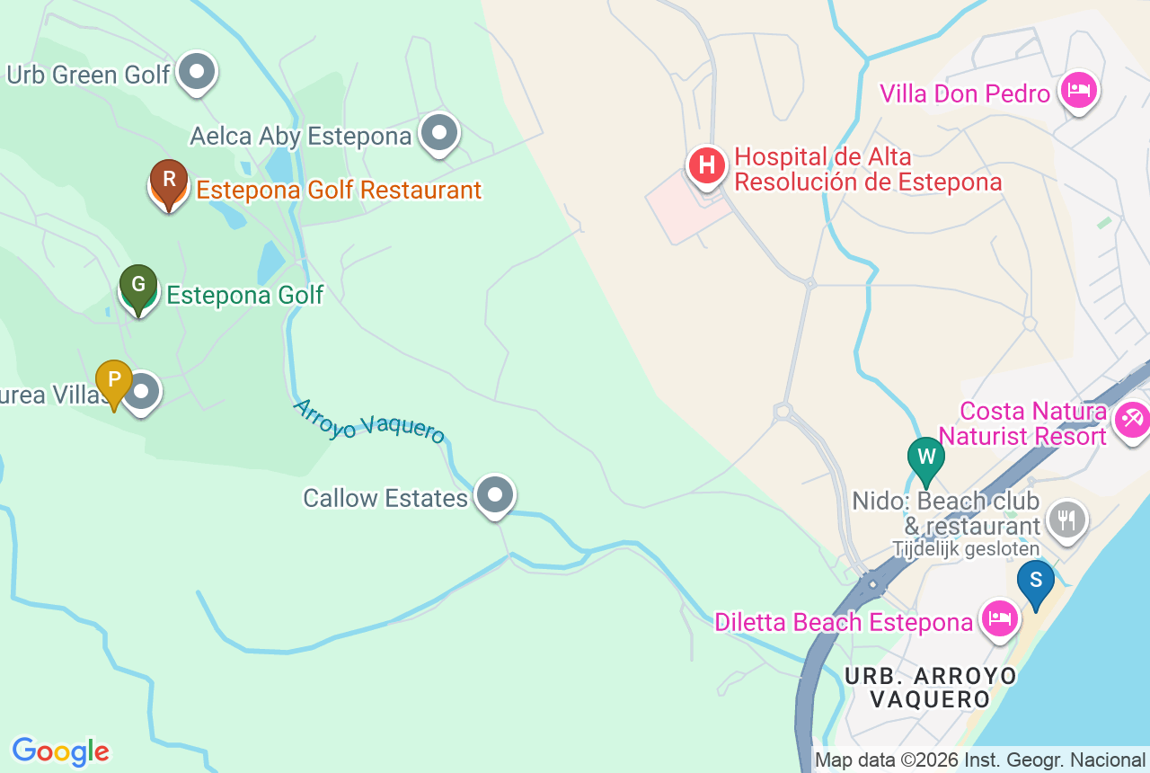 Google map of AUREA VILLAS with five pins