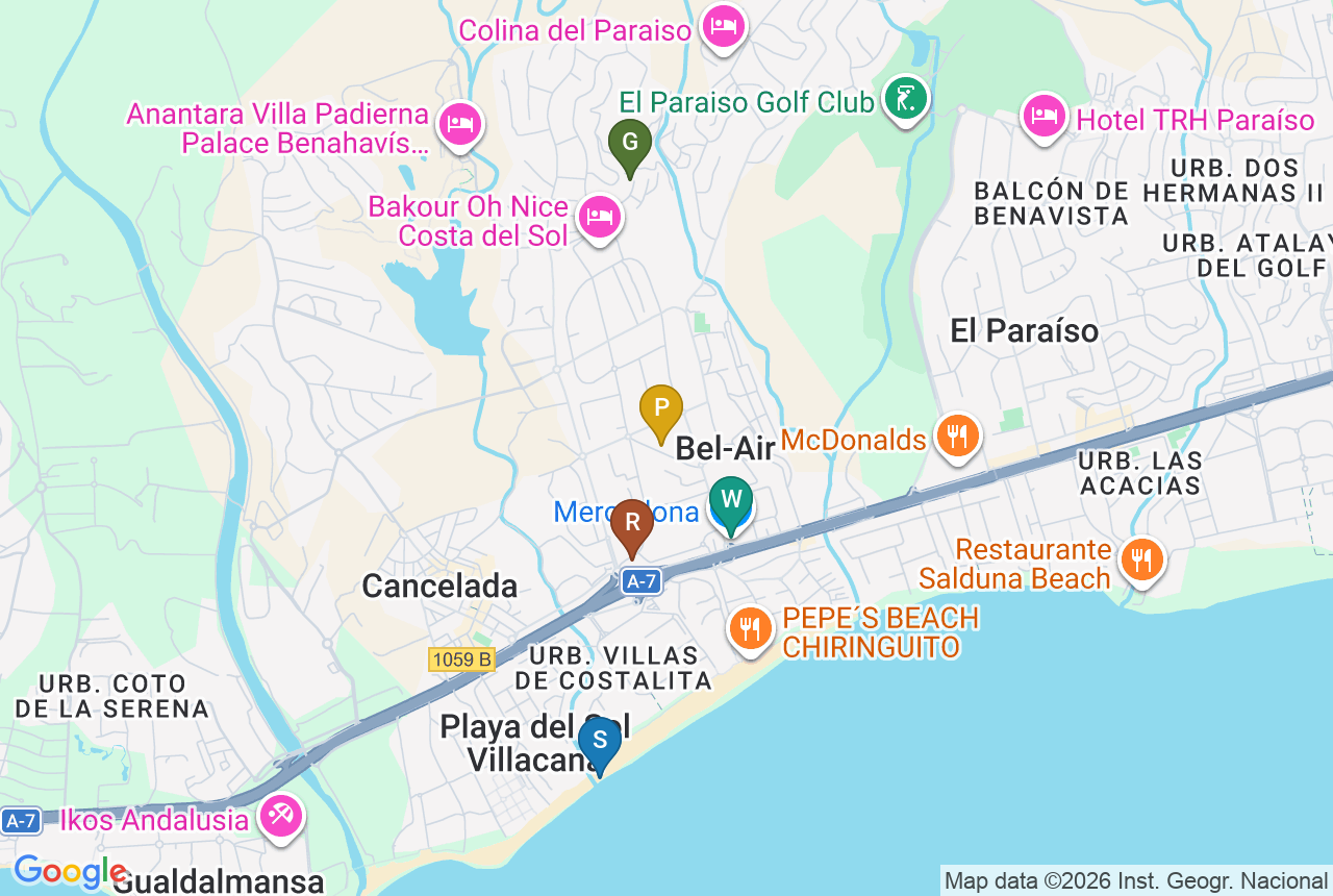 Google map of IMAGINE with five pins