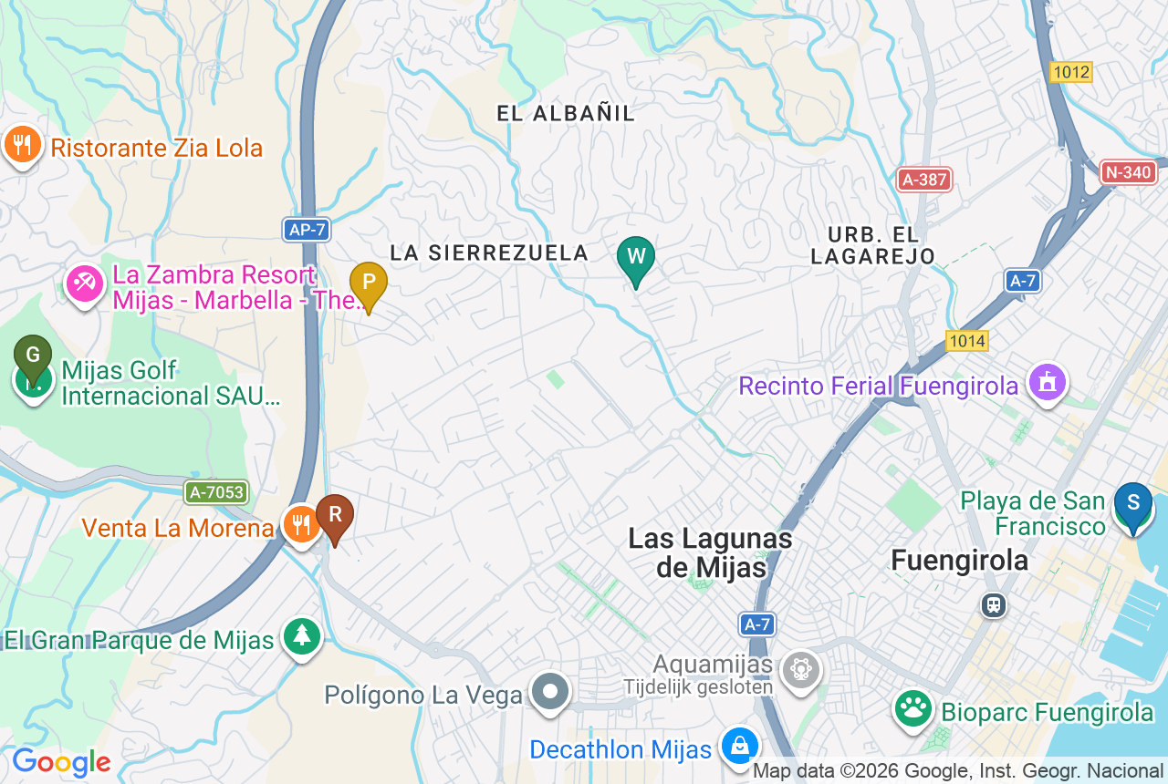 Google map of GRUPO TIERRA NUEVA with five pins