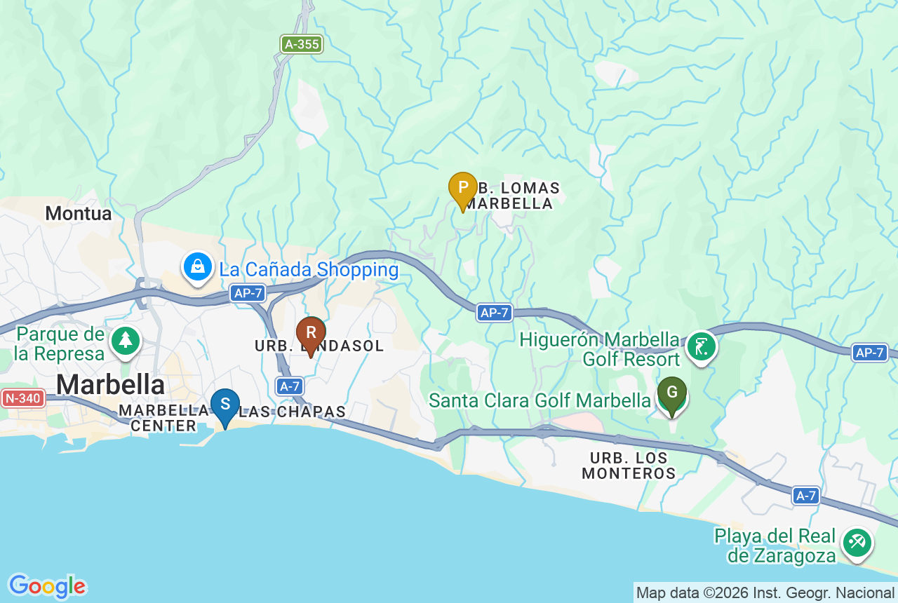 Mapa Google MEDBLUE IV z pi&eogon;cioma punktami