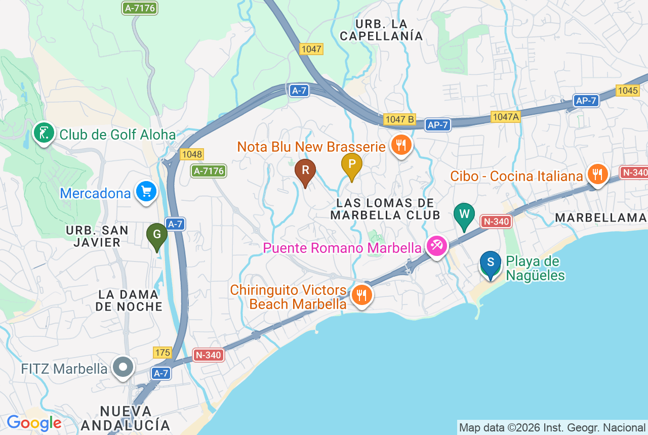Google map of LOMAS VILLAS with five pins