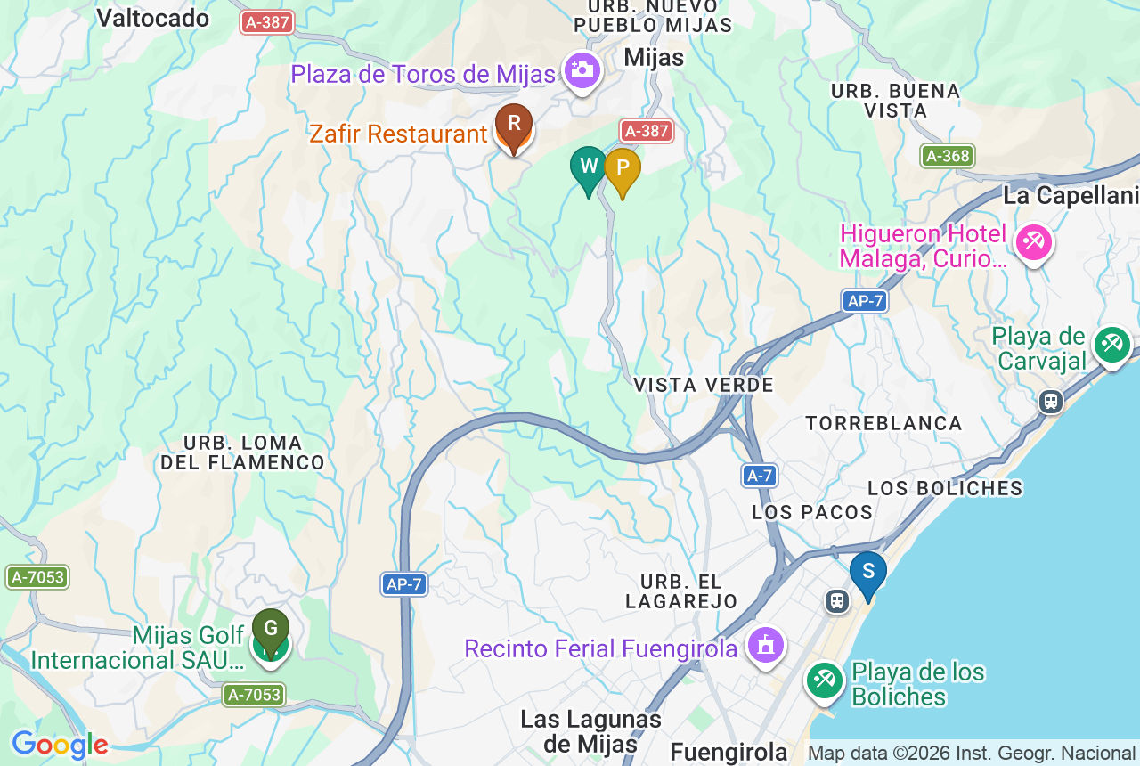 Google map of MIJAS SEAVIEWS with five pins