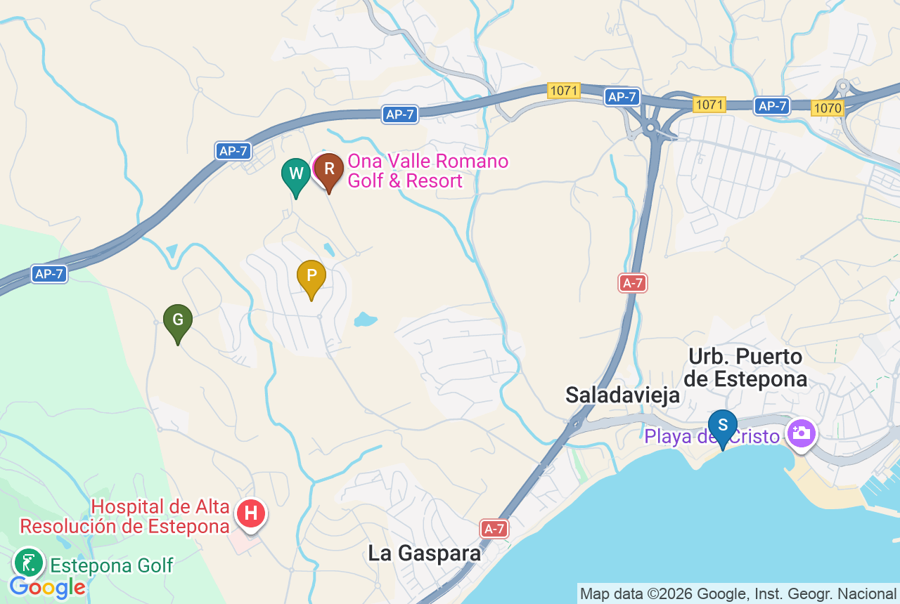 Google map of HABITAT VALLE ROMANO with five pins