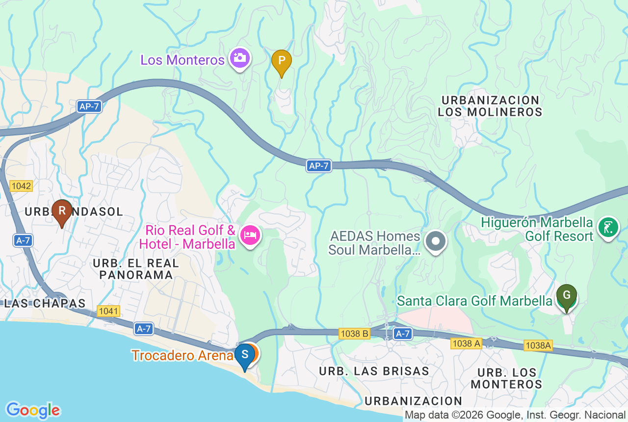 Google map of ORIGIN with five pins